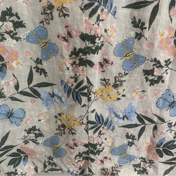 Laura Bianchi Italy Floral 100% Linen Tunic Top - Picture 9 of 11